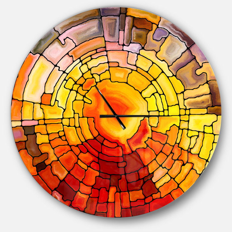 East Urban Home Oversized Return of Stained Glass Wall Clock & Reviews
